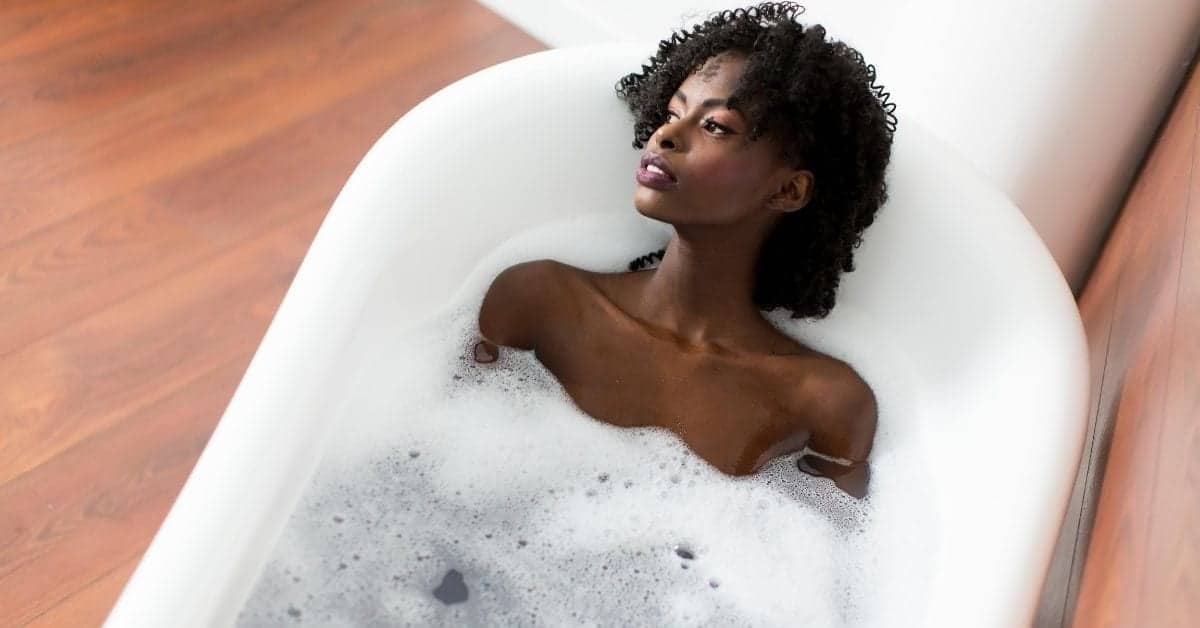 woman in bath